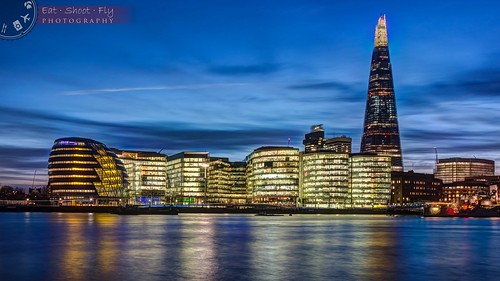 city sunset cloud london water buildings reflections river lights cityhall hmsbelfast bluehour riverthames hdr morelondonplace theshard