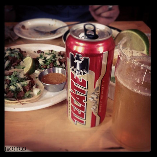 Jason S enjoyed cheap tacos and Tecate beer at La Casita Gastown on Tuesday