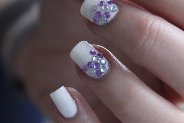 Living After Midnite: White Sparkle Mani