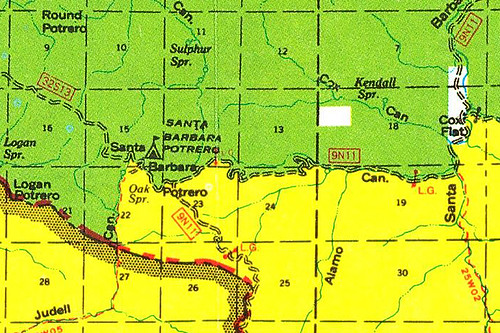 Santa Barbara Potrero 1978 Map