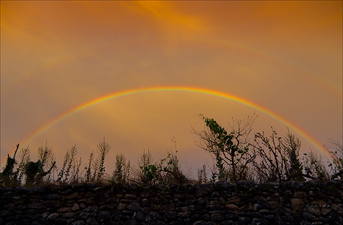 españa arcoiris atardecer lluvia paisaje naranja atmósfera comunidadvalenciana tonos forcall fenómenoatmosférico