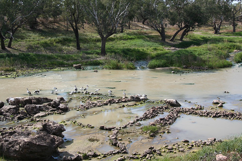 river australia nsw newsouthwales fishtraps brewarrina