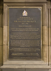 Sir Nigel Gresley Plaque at Edinburgh Waverley