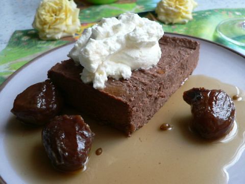 Chocolate-chestnut slice