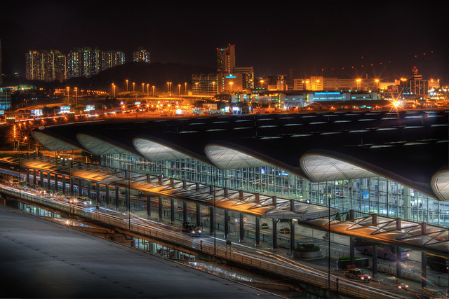Night Scene in Hong Kong International Airport, Lantau Island, Hong Kong / 香港國際機場