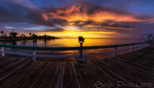 sunset gulfofmexico clouds pier florida pineisland bokeelia