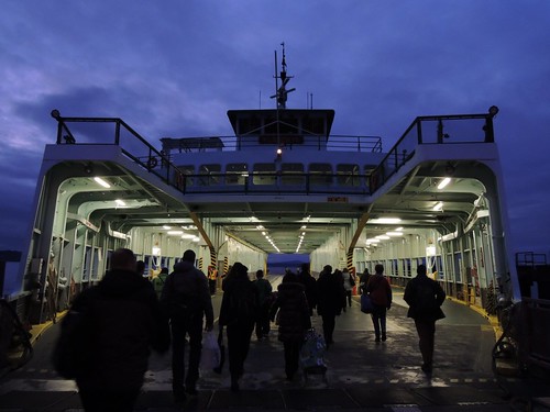 Walk-ons boarding M/V Klahowya @ Fauntleroy ferry terminal
