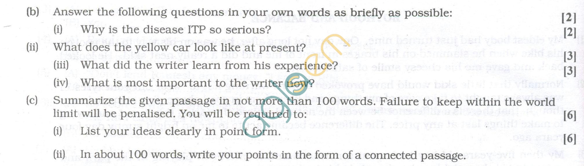 ISC Question Papers 2013 for Class 12 - English Paper 1