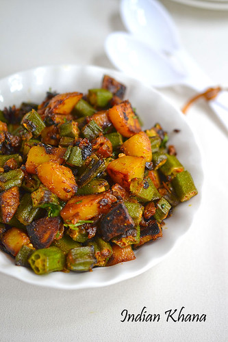 Aloo Bhindi Bhujiya (Fry) | How to make Aloo Bhindi Sabzi | Side dish ...