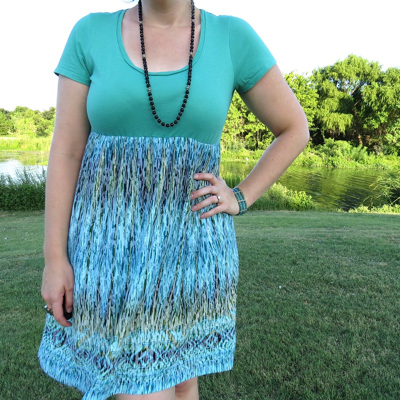 Teal and Mint Summer Dress - After