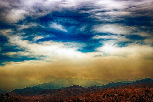 sky mountains clouds landscape fire nikon desert smoke d200 hdr hathaway deserthotsprings morongo odc movieinspired hbmike2000 hathawayfire