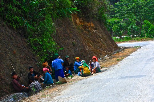 local tribes people take a break