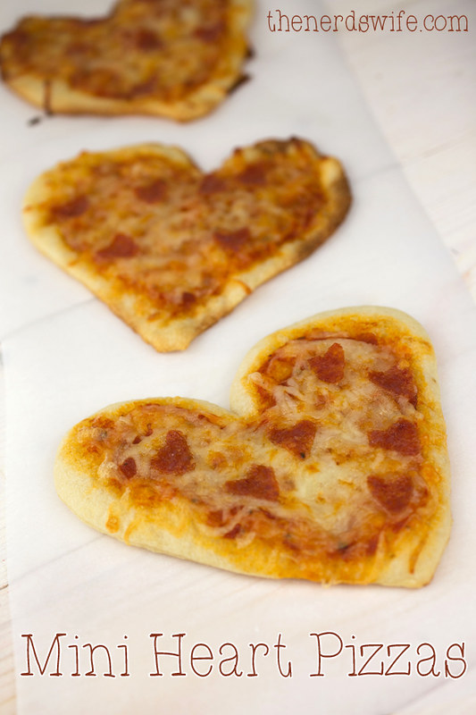 Mini Heart Pizzas