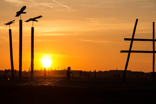 Sunset at Tempelhof Airport Park