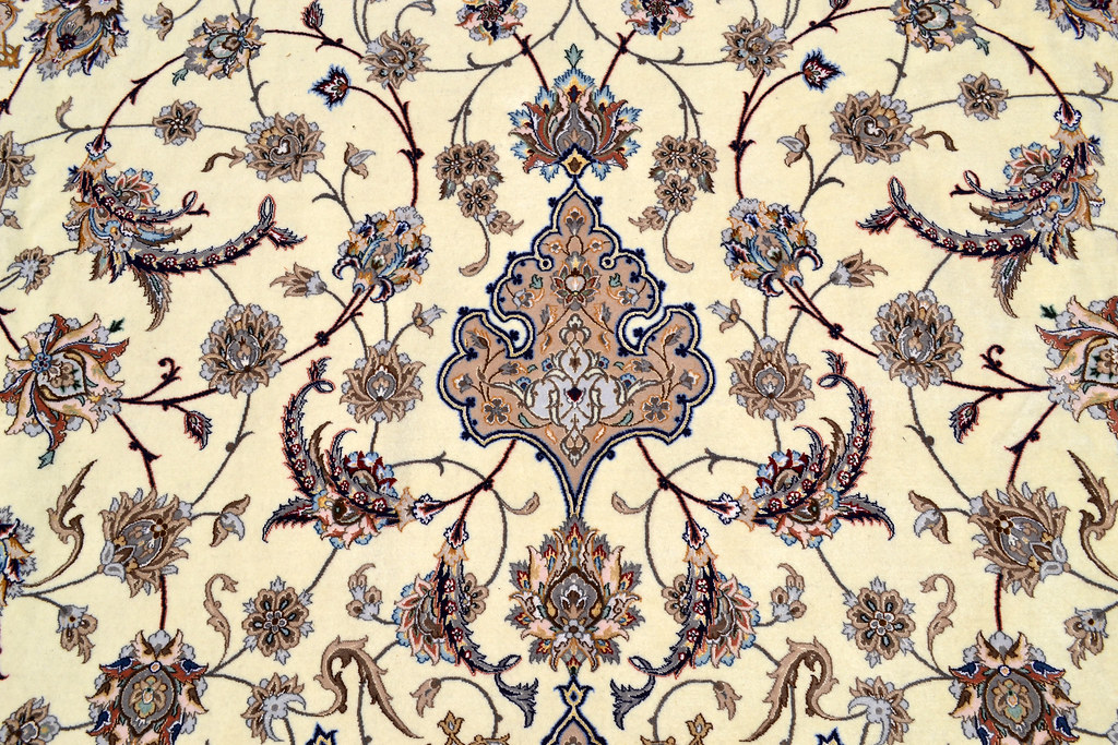 Isfahan Oversize Persian Area Rug Handwoven 12x17 silk base  (6)