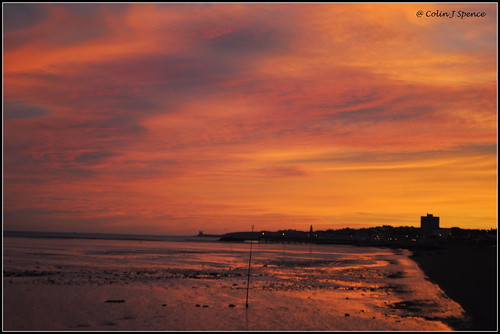 uk pink red sea england sky cloud sun color colour reflection beach water beauty clouds sunrise skyscape bay coast kent sand colours reflect shore hampton tranquil herne reculver