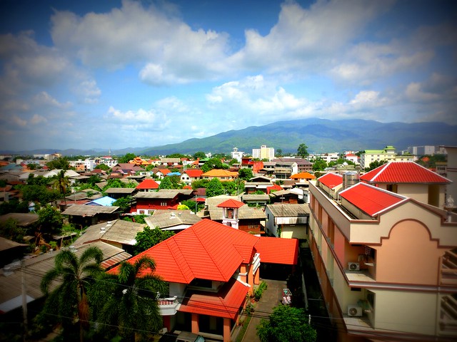 Slowing Down in Chiang Mai, Thailand: Our Daily Life In Chiang Mai! My apartment view over Chiang Mai, Thailand