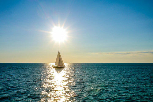 sunset ohio sailboat lakeerie