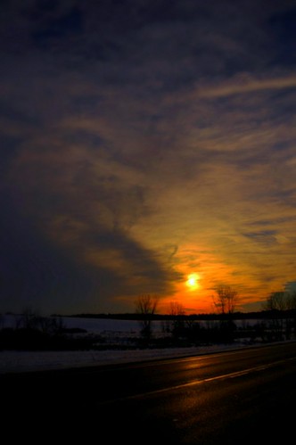 winter sunset sky weather wisconsin rural highway day cloudy hdr dodgecounty nikond90 pwpartlycloudy 433°n885°w