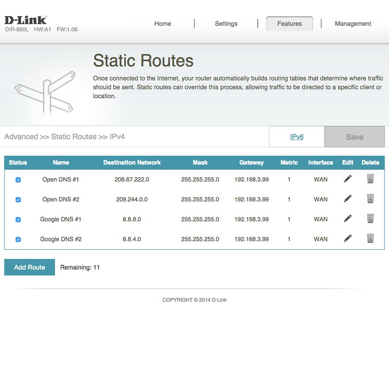 Admin UI - Static Routes