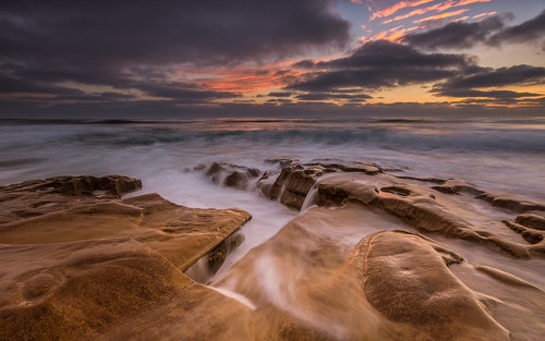 pictures ocean california light sunset seascape beach canon photography coast rocks sandiego cloudy cove scenic lajolla lee cracks southerncalifornia ndfilters induro waterstreaks tobyharriman