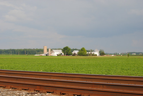 railroad ohio field barn train farm archbold