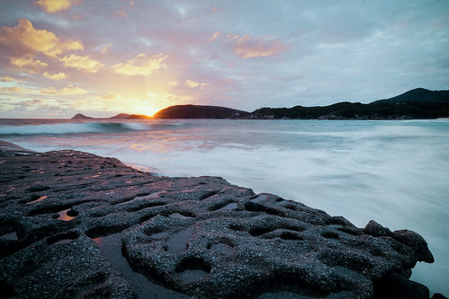 ocean leica sunset film beach australia victoria f4 wilsonsprom wate tidalriver squeakybeach kodakektar100 1621mm