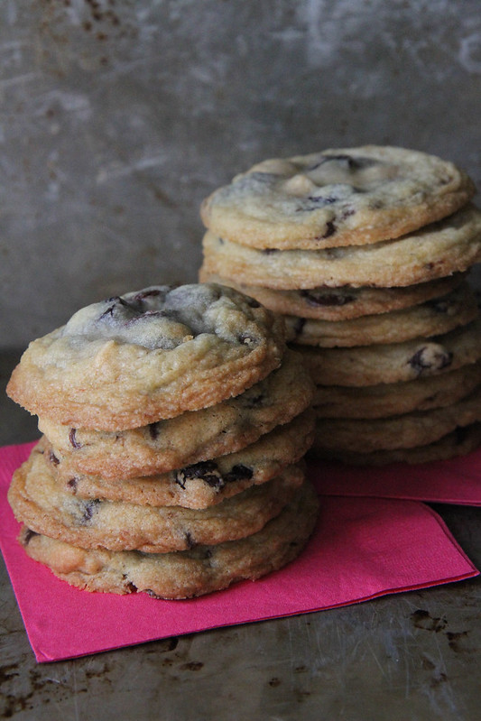Dark Chocolate, Sour Cherry and Marcona Almond Cookies