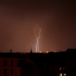 Gewitter und Blitze über Leipzig Richtung NordOst