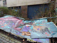 Alcester Street, Digbeth - graffiti hoardings down