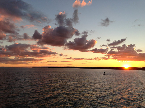 sunset sun water unitedstates massachusetts falmouth atlanticocean