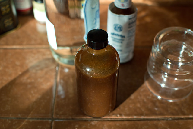 tamarind simple syrup, bottled