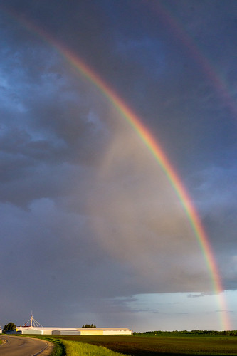 Rainbow, Sky, Rural, Wisconsin