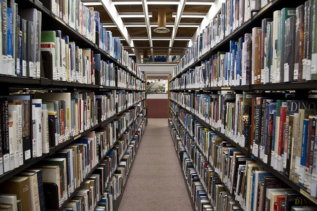 Toronto: book stacks at Toronto Reference Library