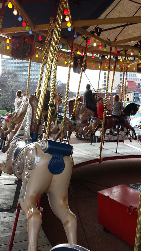 On the carousel