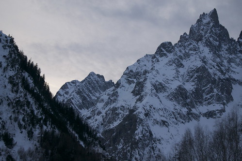 winter sunset italy mountain snow evening monte courmayeur bianco