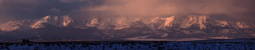 morning snow storm mountains clouds sunrise montana december bridgermountains