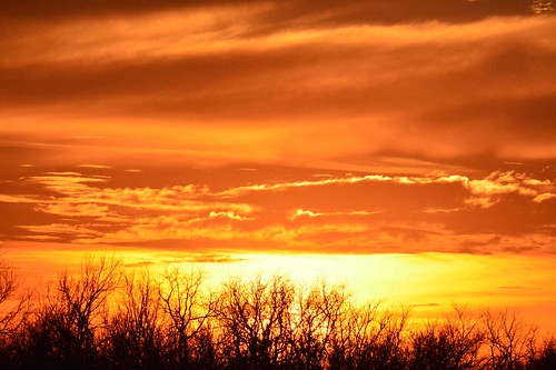 winter sunset orange kansas wichita chisholmcreekpark
