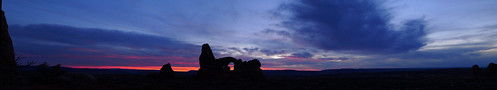 sunset panorama silhouette landscape utah arch desert redrock archesnationalpark turret