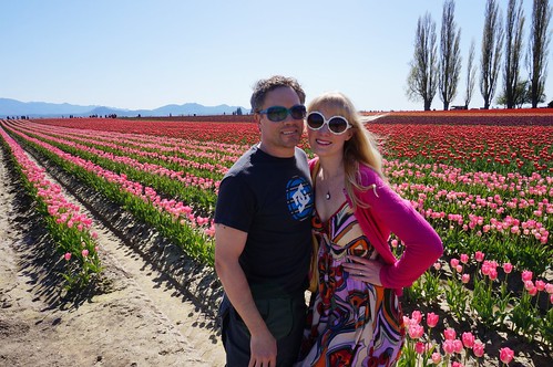 L and J in the tulips