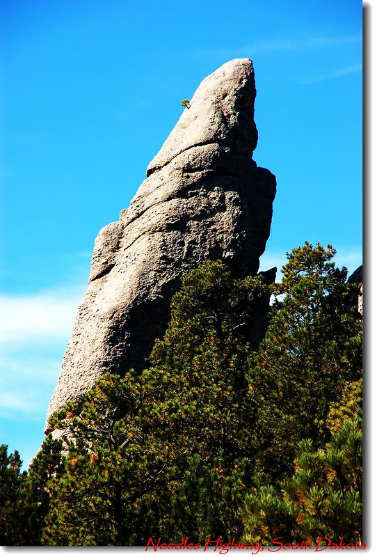 The needle-like granite formations along the highway 2