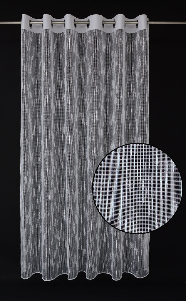 Store grob transparent Vorhang Maßanfertigung Ösenband Faltenband  Kräuselband