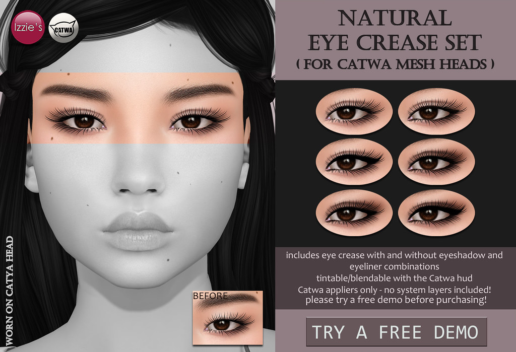 Natural Eye Crease Set (Catwa) for FLF - SecondLifeHub.com