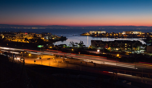 sanfrancisco california blue sunrise lights bay clear bayarea lighttrails