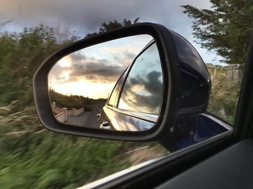 ireland sunset car mirror clare shannon