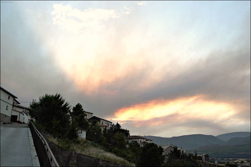 sunset atardecer fire incendio pyrenees pirineos mianos nikond3100 picmonkey