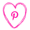 Free pinterest pink heart social media icon