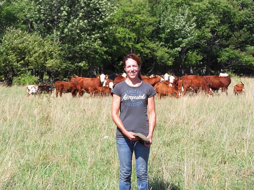Pam Schreiber on her farm.  USDA partnered with Pam as she received her organic certification.
