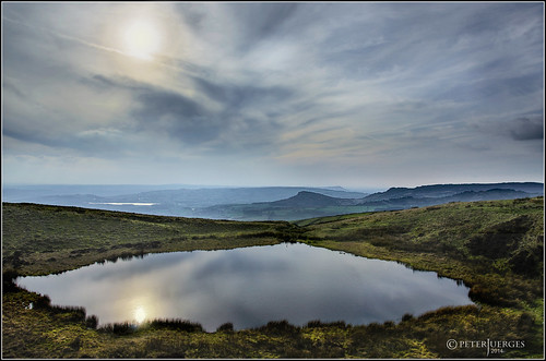 clouds reflections landscape moorland thepeakdistrict