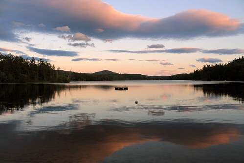 sunset summer sky mountains nature water clouds reflections pond solitude maine bethelmaine pondreflections songopond